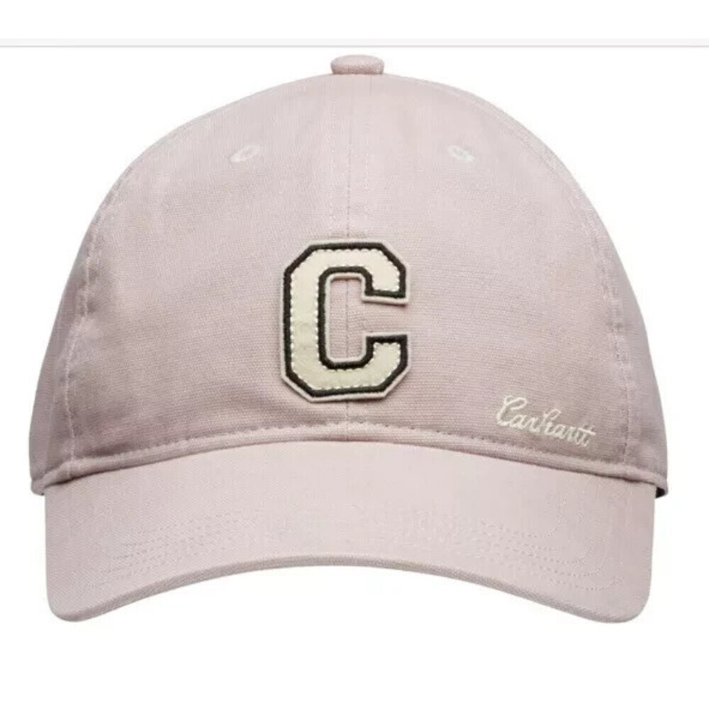 Carhartt Women's OS Pink Canvas 100% Cotton C Patch Logo Baseball Cap APP1869